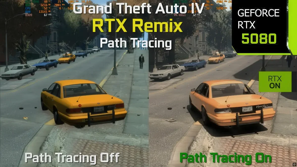 GTA 4,RTX Remix,path tracing,моддинг,производительность