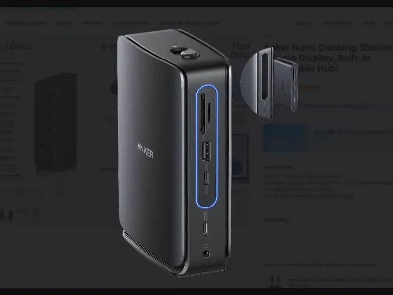 Anker,док‑станция,USB‑C,хаб,Thunderbolt