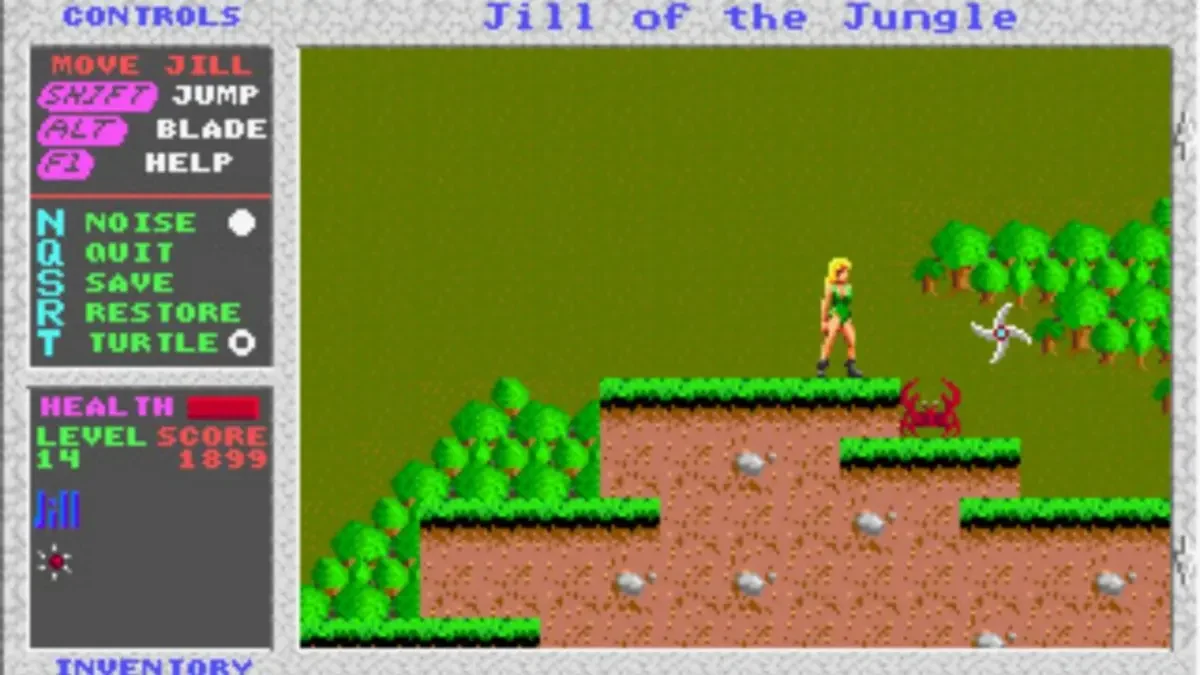Jill of the Jungle,DOS-платформеры,ретро-игры,Тим Суини,игровой дизайн